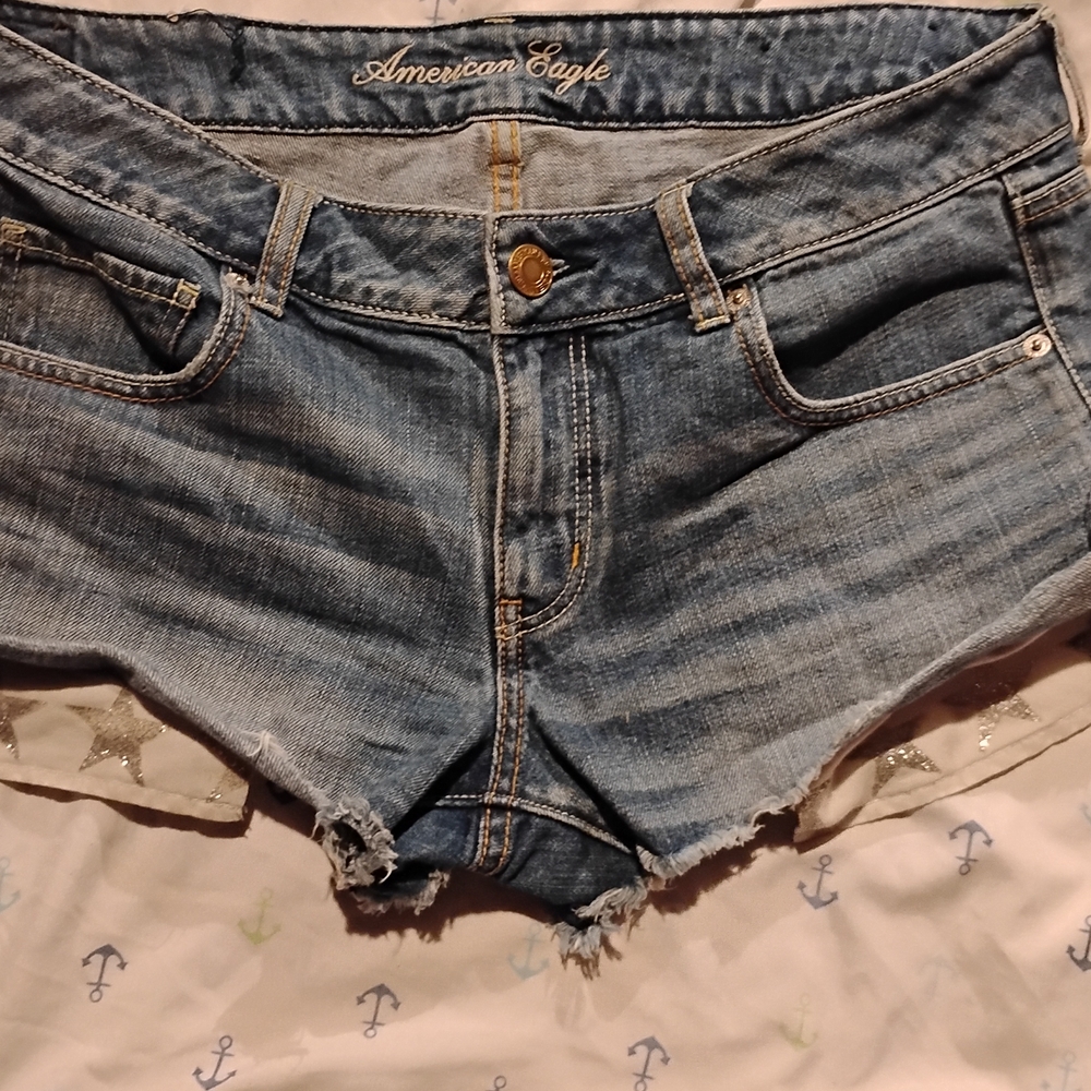 American Eagle Outfitters Light Blue Denim Jean Shorts